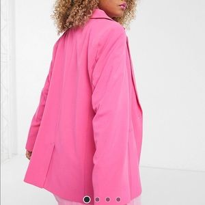 PINK OVERSIZED DAD BLAZER - COLLUSION